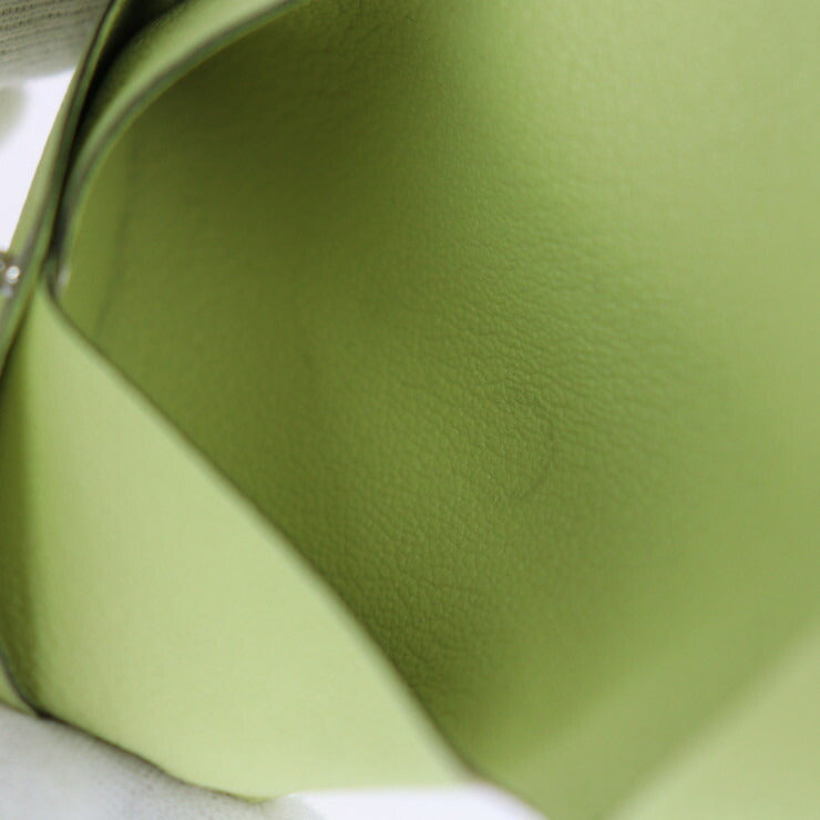 超美品 HERMES エルメス バスティア コインケース 039759CK シェーブル ジョーヌブルジョン イエロー系 シルバー金具 小銭入れ Z刻印