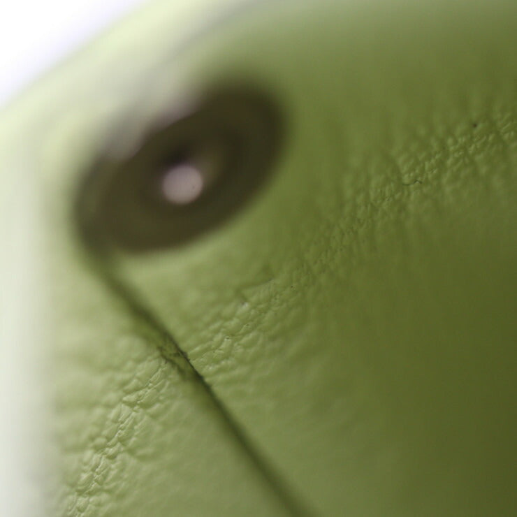 超美品 HERMES エルメス バスティア コインケース 039759CK シェーブル ジョーヌブルジョン イエロー系 シルバー金具 小銭入れ Z刻印