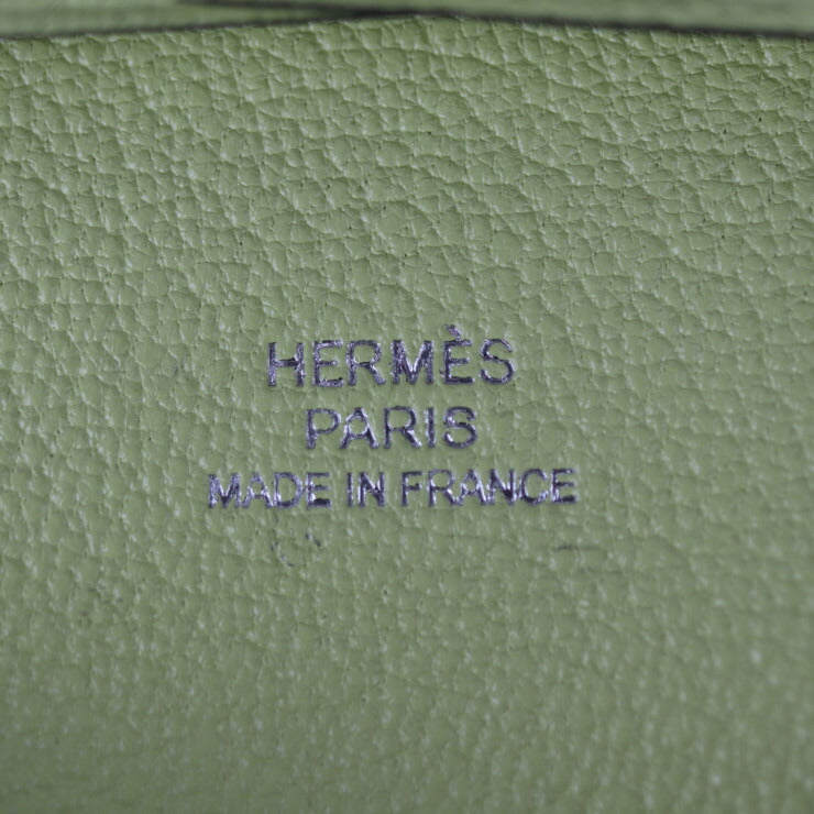 超美品 HERMES エルメス バスティア コインケース 039759CK シェーブル ジョーヌブルジョン イエロー系 シルバー金具 小銭入れ Z刻印