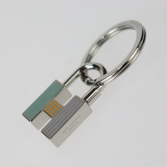 超美品 HERMES エルメス CADENAS QUIZZ RAINBOW カデナ クイズ レインボー キーホルダー - メタル シルバー マルチカラー バッグチャーム キーリング パラディウム ラッカー