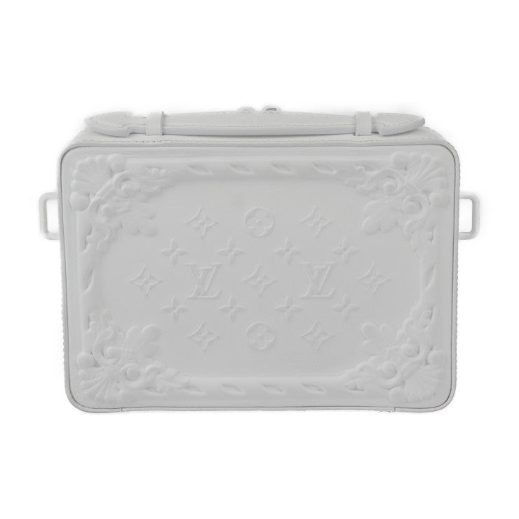 美品 LOUIS VUITTON ルイ ヴィトン ハンドル・ソフトトランク ＬＶオーナメント ショルダーバッグ M21833 カーフレザー ブロン ホワイト系 2WAY ハンドバッグ モノグラム ビトン