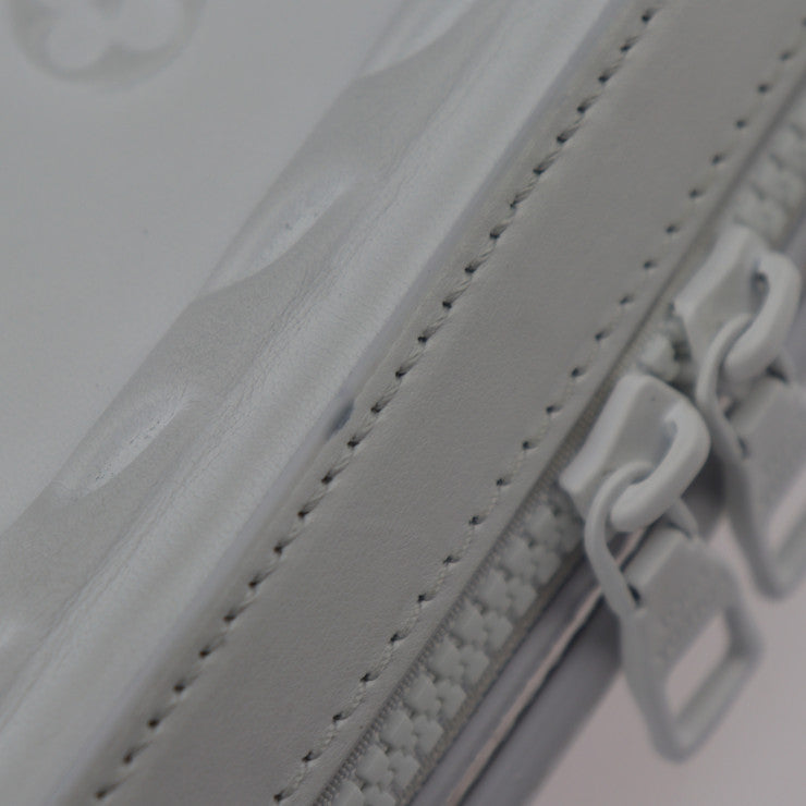 美品 LOUIS VUITTON ルイ ヴィトン ハンドル・ソフトトランク ＬＶオーナメント ショルダーバッグ M21833 カーフレザー ブロン ホワイト系 2WAY ハンドバッグ モノグラム ビトン