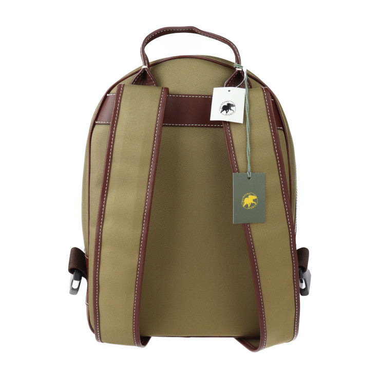 新品未使用展示品 HUNTING WORLD ハンティングワールド サファリ トゥデイ リュック・デイパック 7805SFI キャンバス レザー カーキ系 迷彩柄 ゴールド金具 バックパック カモフラ