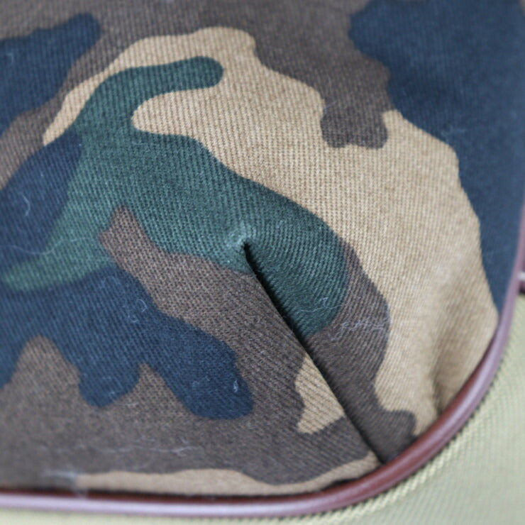 新品未使用展示品 HUNTING WORLD ハンティングワールド サファリ トゥデイ リュック・デイパック 7805SFI キャンバス レザー カーキ系 迷彩柄 ゴールド金具 バックパック カモフラ