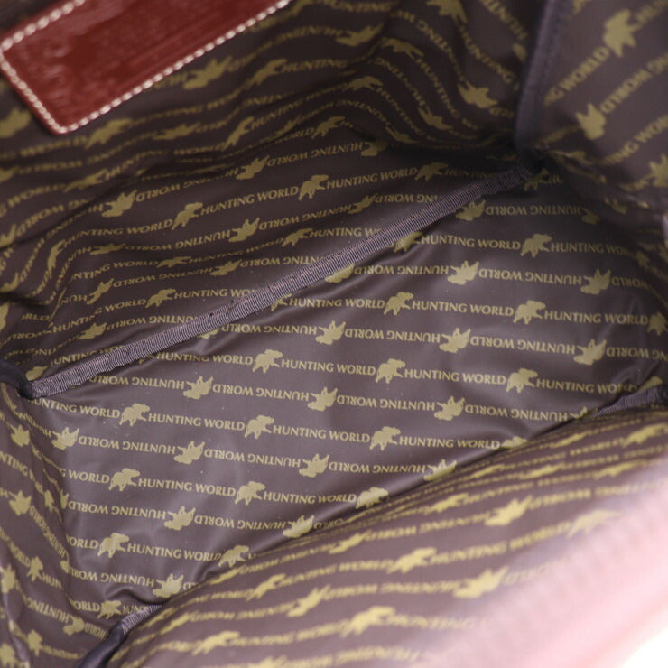 新品未使用展示品 HUNTING WORLD ハンティングワールド サファリ トゥデイ リュック・デイパック 7805SFI キャンバス レザー カーキ系 迷彩柄 ゴールド金具 バックパック カモフラ