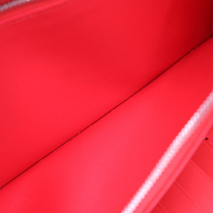 超美品 LOUIS VUITTON ルイ ヴィトン ジッピーウォレット ヴェルティカル ダミエ ジャイアント スプレー 長財布 M81403 レザー ブロン ホワイト系 マルチカラー シルバー金具 二つ折り財布 ラウンドファスナー