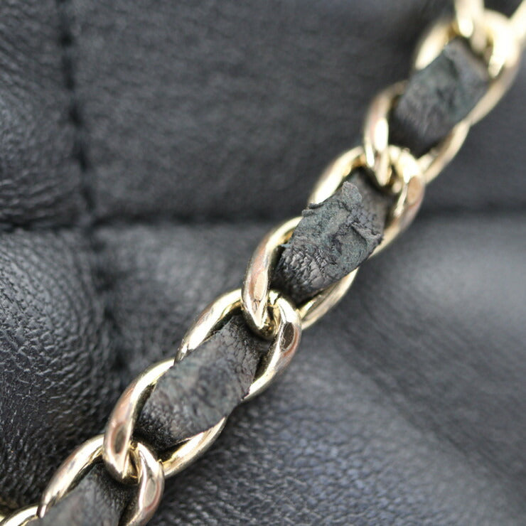CHANEL シャネル 巾着 2WAY バッグ マトラッセ ハンドバッグ - ラムスキン ブラック ゴールド金具 ココマーク ショルダーバッグ トートバッグ キルティング チェーン
