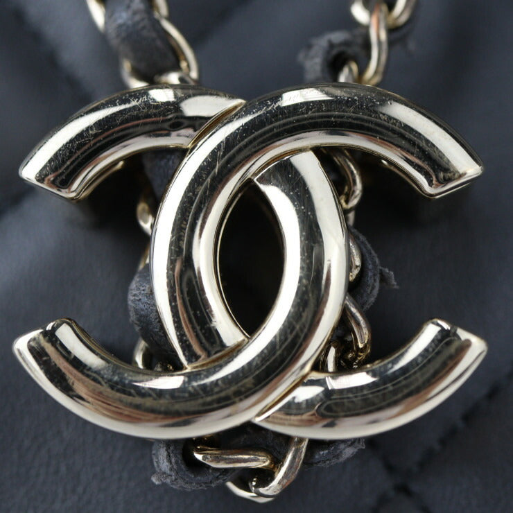 美品 CHANEL シャネル 巾着 2WAY バッグ マトラッセ ハンドバッグ - ラムスキン グレー系 ゴールド金具 ココマーク ショルダーバッグ トートバッグ キルティング チェーン