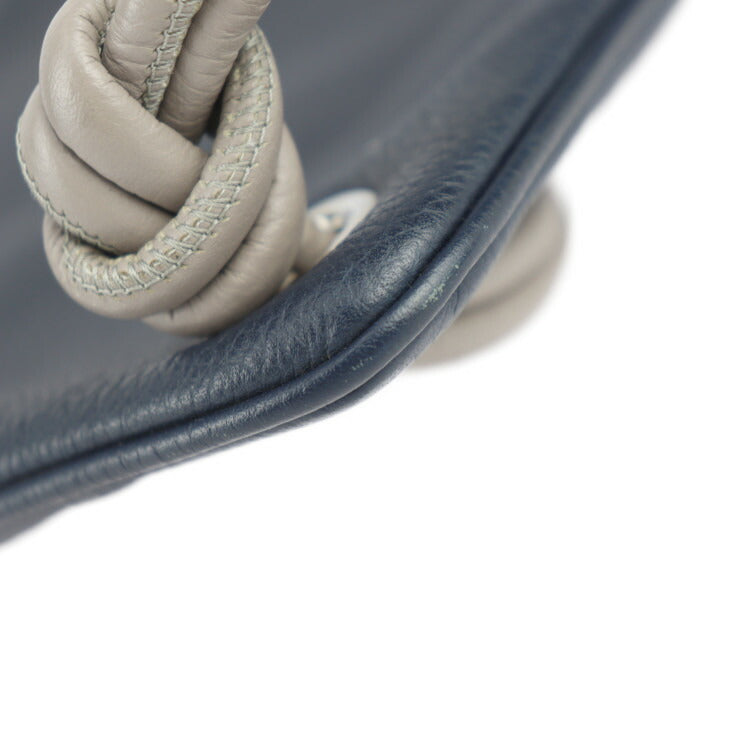 美品 DIOR HOMME ディオールオム ナップサック リュック・デイパック - レザー ネイビー系 レッドブラウン系 グレー系 バックパック 巾着型 バイカラー