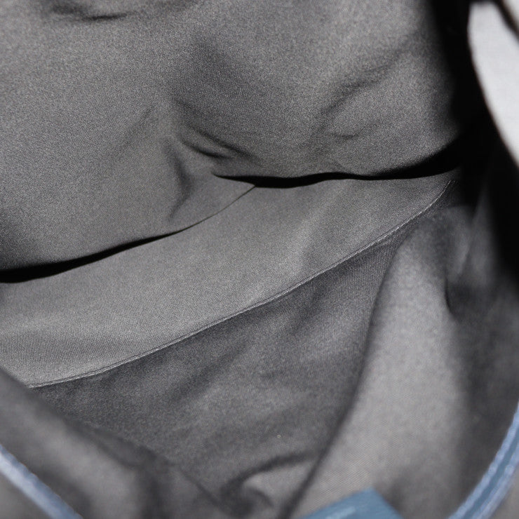 美品 DIOR HOMME ディオールオム ナップサック リュック・デイパック - レザー ネイビー系 レッドブラウン系 グレー系 バックパック 巾着型 バイカラー