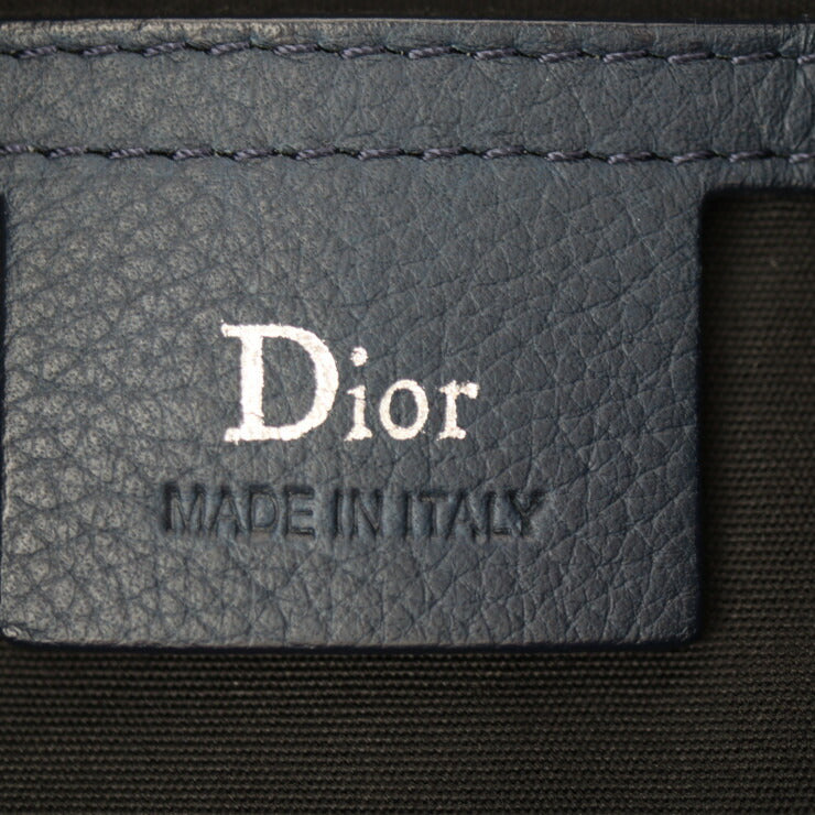 美品 DIOR HOMME ディオールオム ナップサック リュック・デイパック - レザー ネイビー系 レッドブラウン系 グレー系 バックパック 巾着型 バイカラー