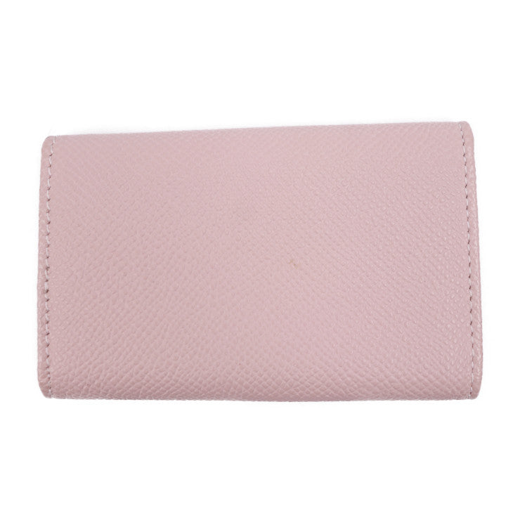 超美品 BVLGARI ブルガリ ブルガリブルガリ キーケース 30424 グレインレザー ライトピンク シルバー金具 ロゴクリップ 6連