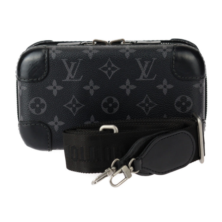 LOUIS VUITTON ルイ ヴィトン ホライゾン クラッチ モノグラムエクリプス ショルダーバッグ M45579 PVC レザー ブラック グレー シルバー金具 ラウンドファスナー 2WAYバッグ ポシェット マルチケース ビトン