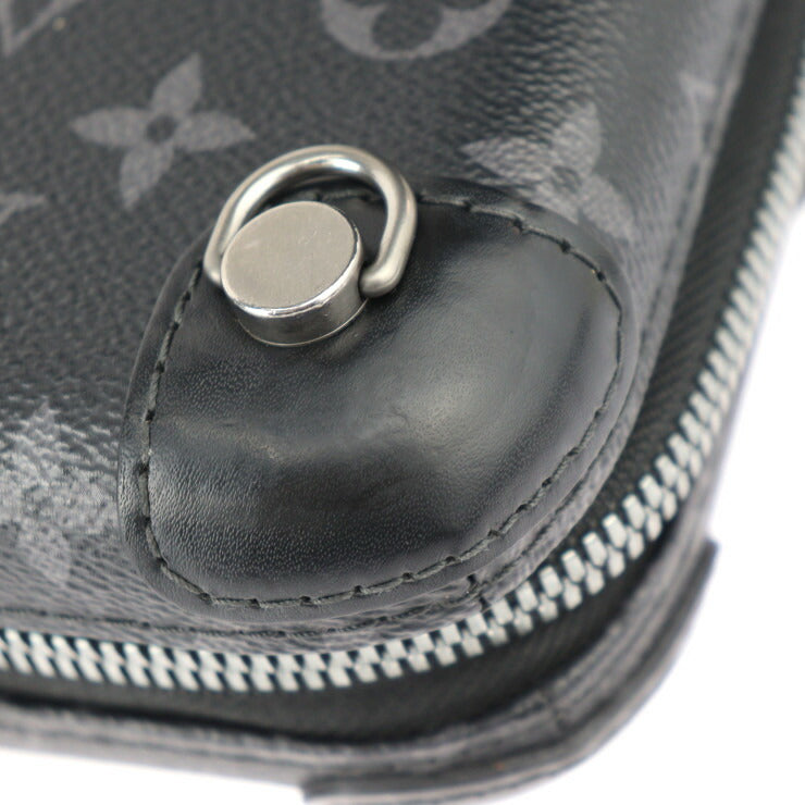 LOUIS VUITTON ルイ ヴィトン ホライゾン クラッチ モノグラムエクリプス ショルダーバッグ M45579 PVC レザー ブラック グレー シルバー金具 ラウンドファスナー 2WAYバッグ ポシェット マルチケース ビトン