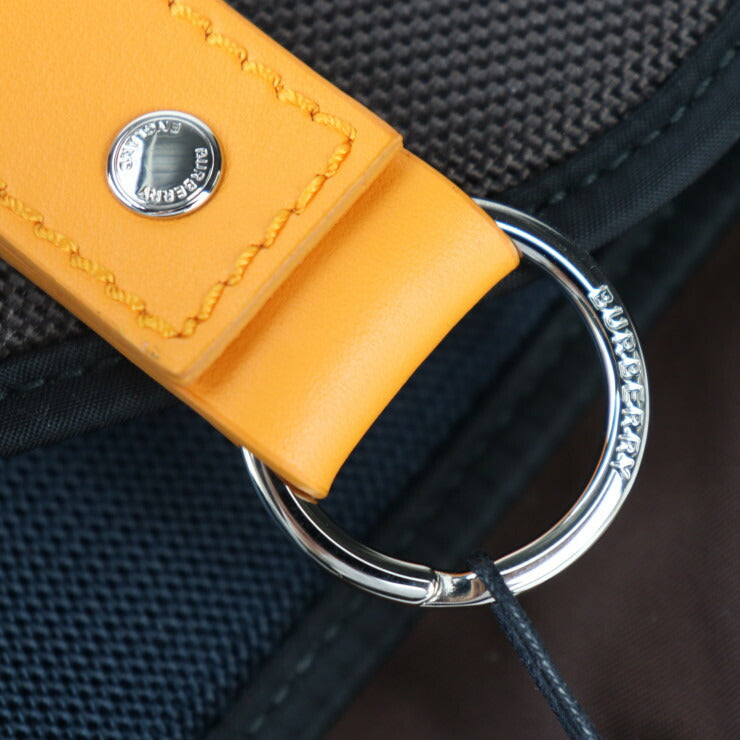 新古未使用展示品 BURBERRY バーバリー ML LEO NB0 110985 A1201 レオ ボディバッグ 8017099 ナイロン COFFEE ブラウン×ブラック×ピンク×オレンジ シルバー金具 ショルダーバッグ