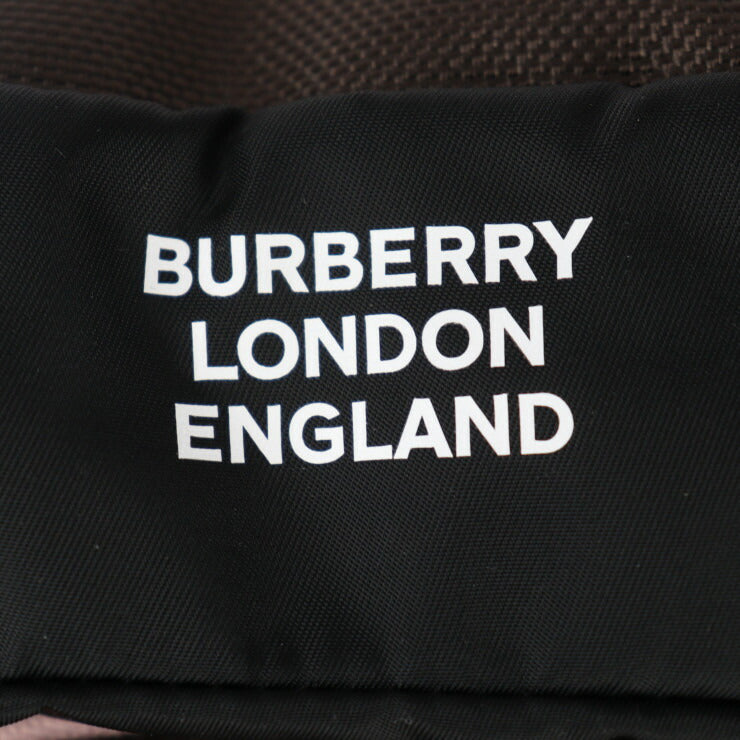 New, unused, display item, Burberry ML LEO NB0 110985 A1201 Leo body bag 8017099 Nylon COFFEE Brown x Black x Pink x Orange Silver hardware Shoulder bag