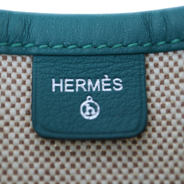 新古未使用展示品 HERMES エルメス FLANEUR FOREVER フラヌール フォーエバー Petit H プティアッシュ ポーチ - ヴォースイフト トワルアッシュ グリーン系 ベージュ系 フラットポーチ パスポートケース パスケース