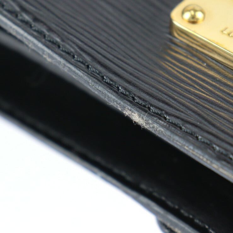 LOUIS VUITTON ルイ ヴィトン ビファス エピ ハンドバッグ M52322 レザー ブラック ゴールド金具 2WAY ショルダーバッグ