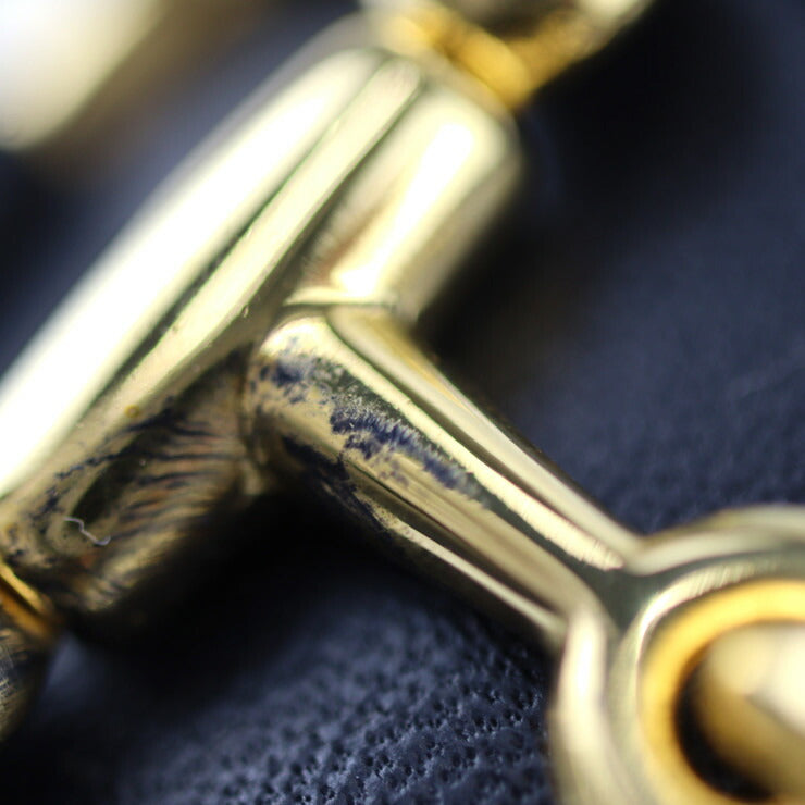 新品未使用展示品 GUCCI グッチ ホースビット パンプス 621161 表記サイズ 34 1/2 レザー ブラック ゴールド シルバー 参考サイズ21.5cm フラットシューズ