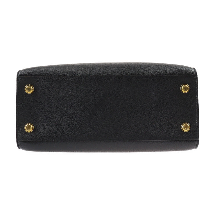 美品 LOUIS VUITTON ルイ ヴィトン シティ スティーマー MM ハンドバッグ M53015 レザー ブラック ゴールド金具 2WAY ショルダーバッグ ビトン