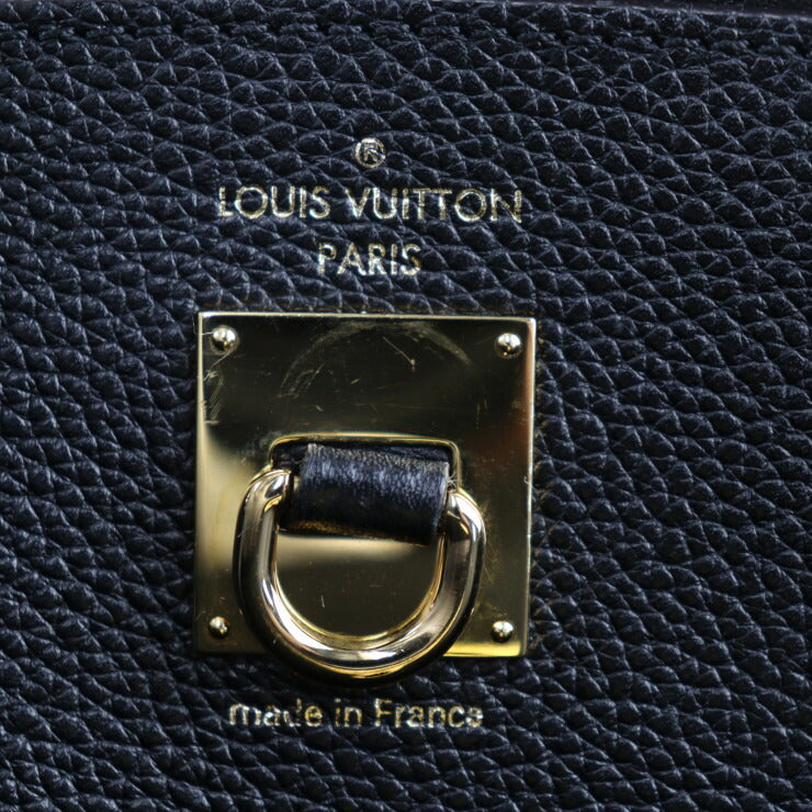 美品 LOUIS VUITTON ルイ ヴィトン シティ スティーマー MM ハンドバッグ M53015 レザー ブラック ゴールド金具 2WAY ショルダーバッグ ビトン