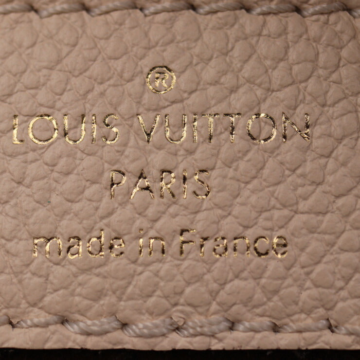 超美品 LOUIS VUITTON ルイ ヴィトン ボワット シャポー スープル モノグラムアンプラント ショルダーバッグ M45276 レザー クレーム (ライトベージュ系) ゴールド金具 ビトン