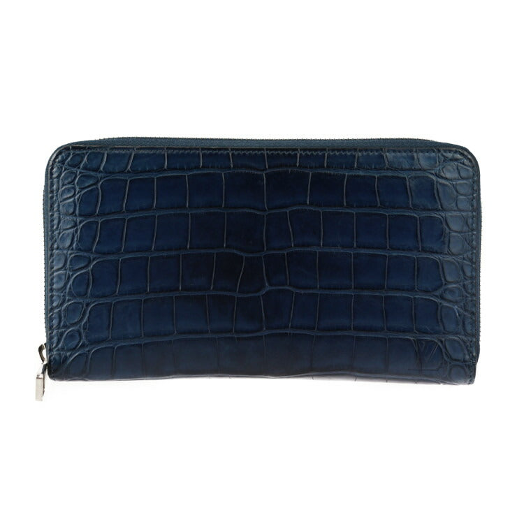 LOUIS VUITTON ルイ ヴィトン ジッピー オーガナイザー 長財布 - クロコダイル レザー ネイビー系 シルバー金具 ラウンドファスナー エキゾチックレザー ビトン レア商品 新型