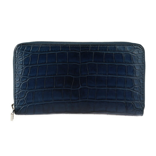 LOUIS VUITTON ルイ ヴィトン ジッピー オーガナイザー 長財布 - クロコダイル レザー ネイビー系 シルバー金具 ラウンドファスナー エキゾチックレザー ビトン レア商品 新型