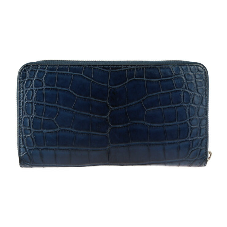 LOUIS VUITTON ルイ ヴィトン ジッピー オーガナイザー 長財布 - クロコダイル レザー ネイビー系 シルバー金具 ラウンドファスナー エキゾチックレザー ビトン レア商品 新型
