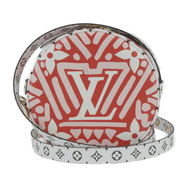 超美品 LOUIS VUITTON ルイ ヴィトン ボワット シャポー スープル LVクラフティ モノグラム ジャイアント ショルダーバッグ M45364 PVC レッド ピンク ホワイト ブラック マルチカラー ゴールド金具 クロスボディバッグ ビトン