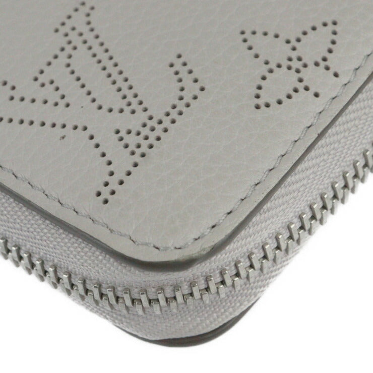 超美品 LOUIS VUITTON ルイ ヴィトン ジッピーウォレット モノグラムマヒナ 長財布 M80314 レザー ブリューム ローズ・マドモワゼル シルバー金具 ラウンドファスナー ビトン グレー系