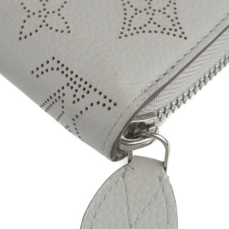 超美品 LOUIS VUITTON ルイ ヴィトン ジッピーウォレット モノグラムマヒナ 長財布 M80314 レザー ブリューム ローズ・マドモワゼル シルバー金具 ラウンドファスナー ビトン グレー系