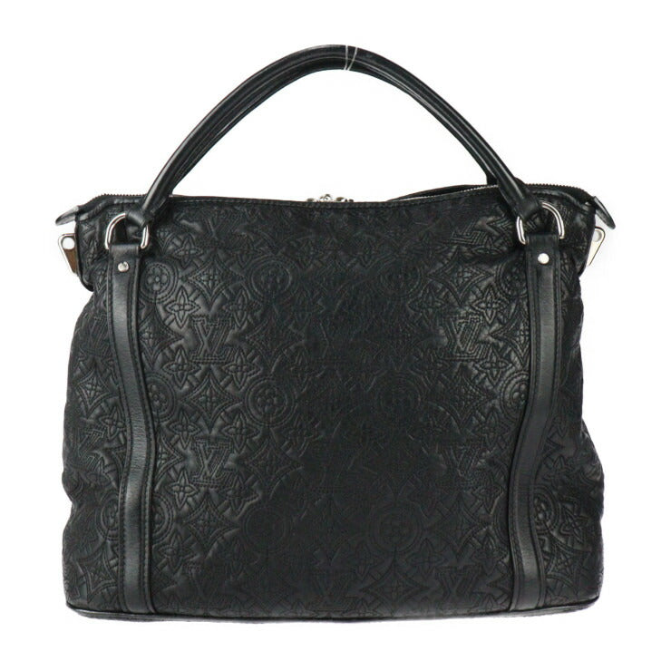 美品 LOUIS VUITTON ルイ ヴィトン イクシアPM モノグラムアンティア ハンドバッグ M97071 レザー ブラック シルバー金具 2WAY ショルダーバッグ