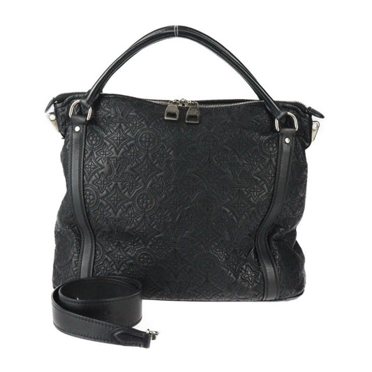 美品 LOUIS VUITTON ルイ ヴィトン イクシアPM モノグラムアンティア ハンドバッグ M97071 レザー ブラック シルバー金具 2WAY ショルダーバッグ