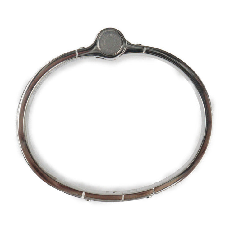 超美品 HERMES エルメス シャルニエール PM ブレスレット - メタル 七宝焼き シルバー ブラック ホワイト バングル