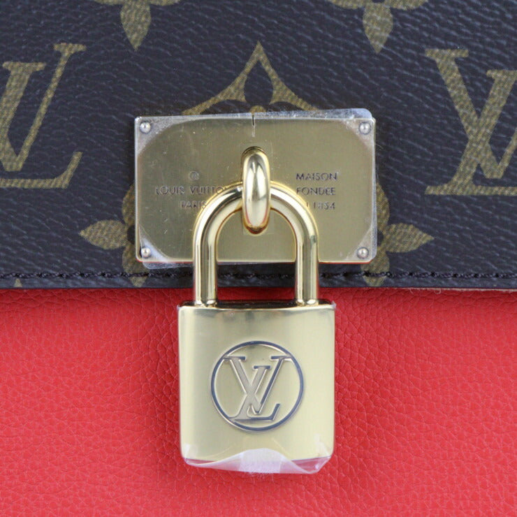 超美品 LOUIS VUITTON ルイ ヴィトン マリニャン モノグラム ハンドバッグ M44286 PVC レザー ブラウン コクリコ ゴールド金具 2WAY ショルダーバッグ ビトン レッド系