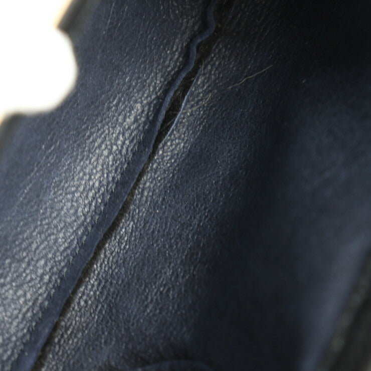 超美品 ADMJ エーディーエムジェイ ミニバッグ ハンドバッグ 11AW06008 レザー ファー ダークブラウン ゴールド金具 2WAY クラッチバッグ がま口