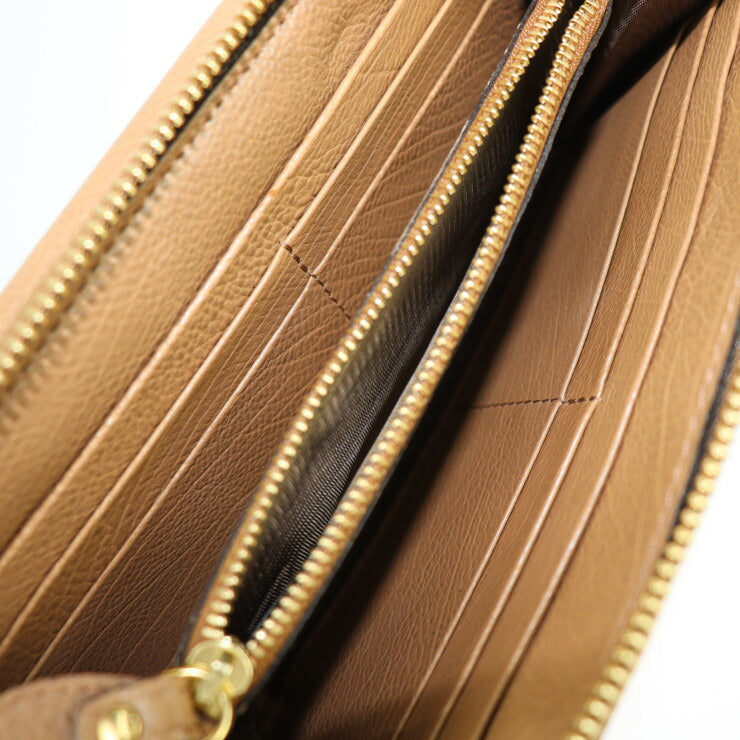 超美品 Chloe クロエ ELSIE エルシー 長財布 3P0592 レザー ブラウン系 ゴールド金具 L字ファスナー