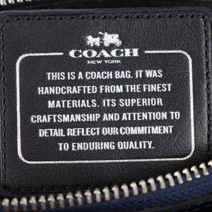美品 COACH コーチ ミニクリスティ ハンドバッグ F55515 レザー メタリックブルー シルバー金具 2WAY ショルダーバッグ