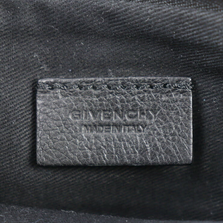 美品 GIVENCHY ジバンシィ アンティゴナ セカンドバッグ - レザー ブラック シルバー金具 クラッチバッグ ポーチ