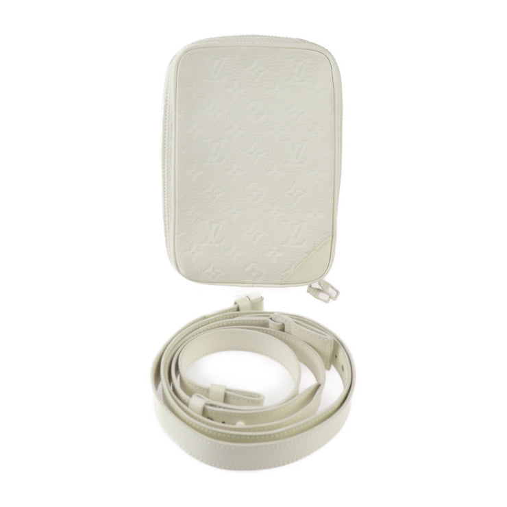 美品 LOUIS VUITTON ルイ ヴィトン ユティリティ サイドバッグ モノグラム ショルダーバッグ M53297 トリヨンレザー オフホワイト ボディバッグ ポーチ