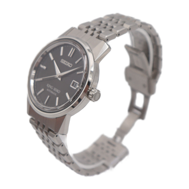 新古未使用展示品 SEIKO セイコー キングセイコー オートマチック 腕時計 6L35-00G0 SDKA007 ステンレススチール シルバー ブラック文字盤 自動巻き デイト
