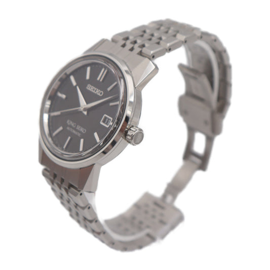 新古未使用展示品 SEIKO セイコー キングセイコー オートマチック 腕時計 6L35-00G0 SDKA007 ステンレススチール シルバー ブラック文字盤 自動巻き デイト
