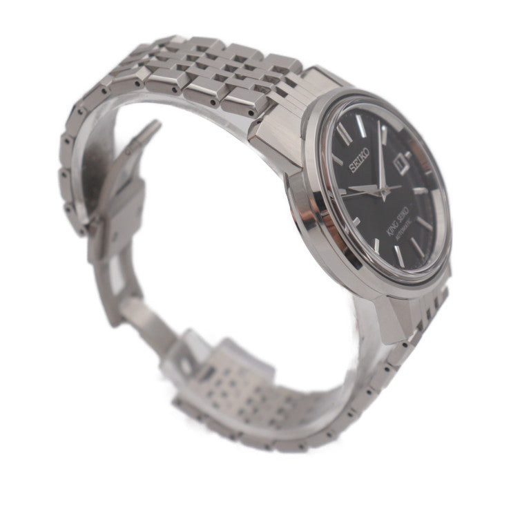 新古未使用展示品 SEIKO セイコー キングセイコー オートマチック 腕時計 6L35-00G0 SDKA007 ステンレススチール シルバー ブラック文字盤 自動巻き デイト