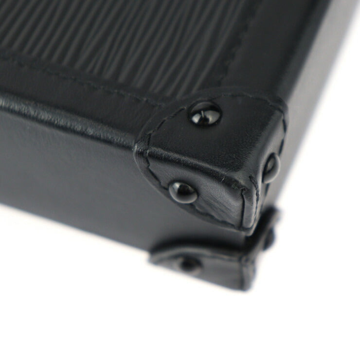 美品 LOUIS VUITTON ルイ ヴィトン ポシェット・トランク ヴェルティカル エピ ショルダーバッグ M67871 エピレザー カーフレザー ブラック ゴールド金具 ビトン チェーン