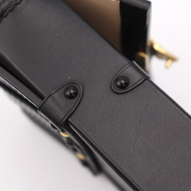 美品 LOUIS VUITTON ルイ ヴィトン ポシェット・トランク ヴェルティカル エピ ショルダーバッグ M67871 エピレザー カーフレザー ブラック ゴールド金具 ビトン チェーン