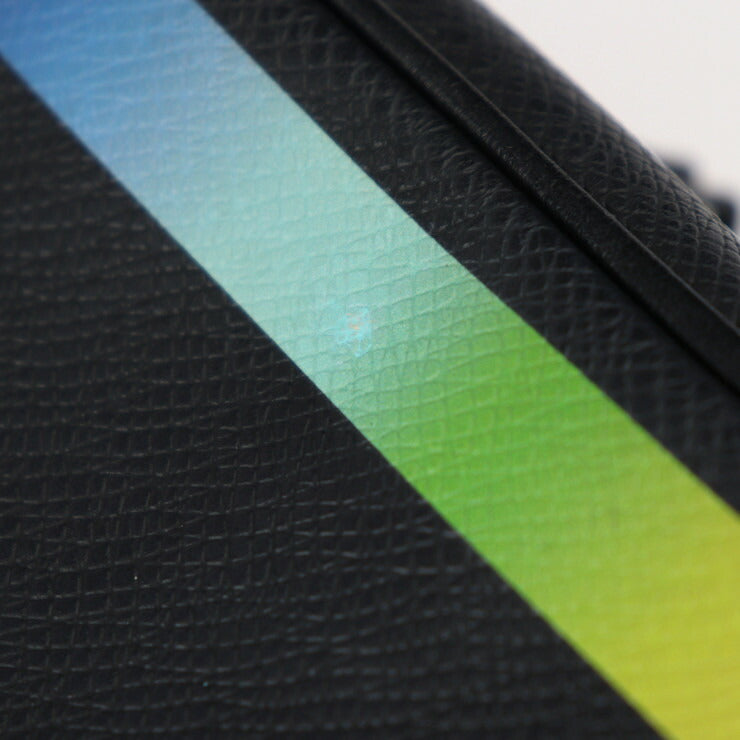 超美品 LOUIS VUITTON ルイ ヴィトン ミニ ソフトトランク タイガ ショルダーバッグ M30351 タイガ レザー ブラック レインボー ポシェット ビトン