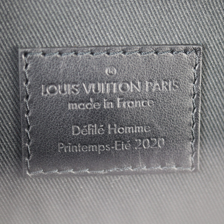 美品 LOUIS VUITTON ルイ ヴィトン ヴァーティカル ソフトトランク モノグラム タフタージュ ショルダーバッグ M45044 レザー モノグラム タフタージュ ブラウン ブラック ポシェット ラウンドファスナー ビトン