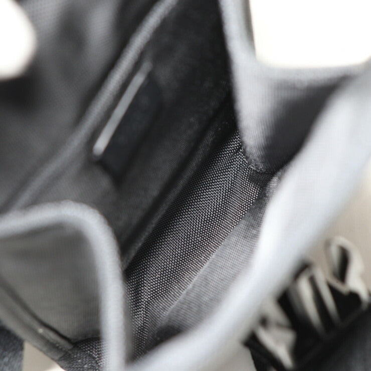 美品 CELINE セリーヌ トレッキング モバイルポーチ ショルダーバッグ 10J212EIJ ナイロン レザー ブラック スマートフォンケース ポシェット