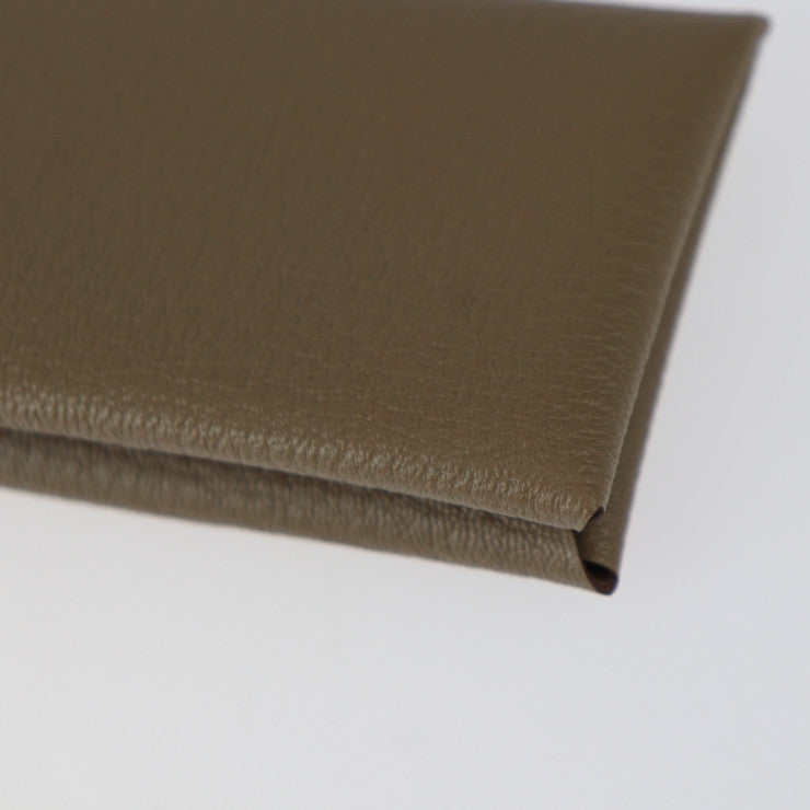 新品未使用展示品 HERMES エルメス カルヴィ カードケース - シェーブル エトゥープ シルバー金具 名刺入れ W刻印 グレージュ系